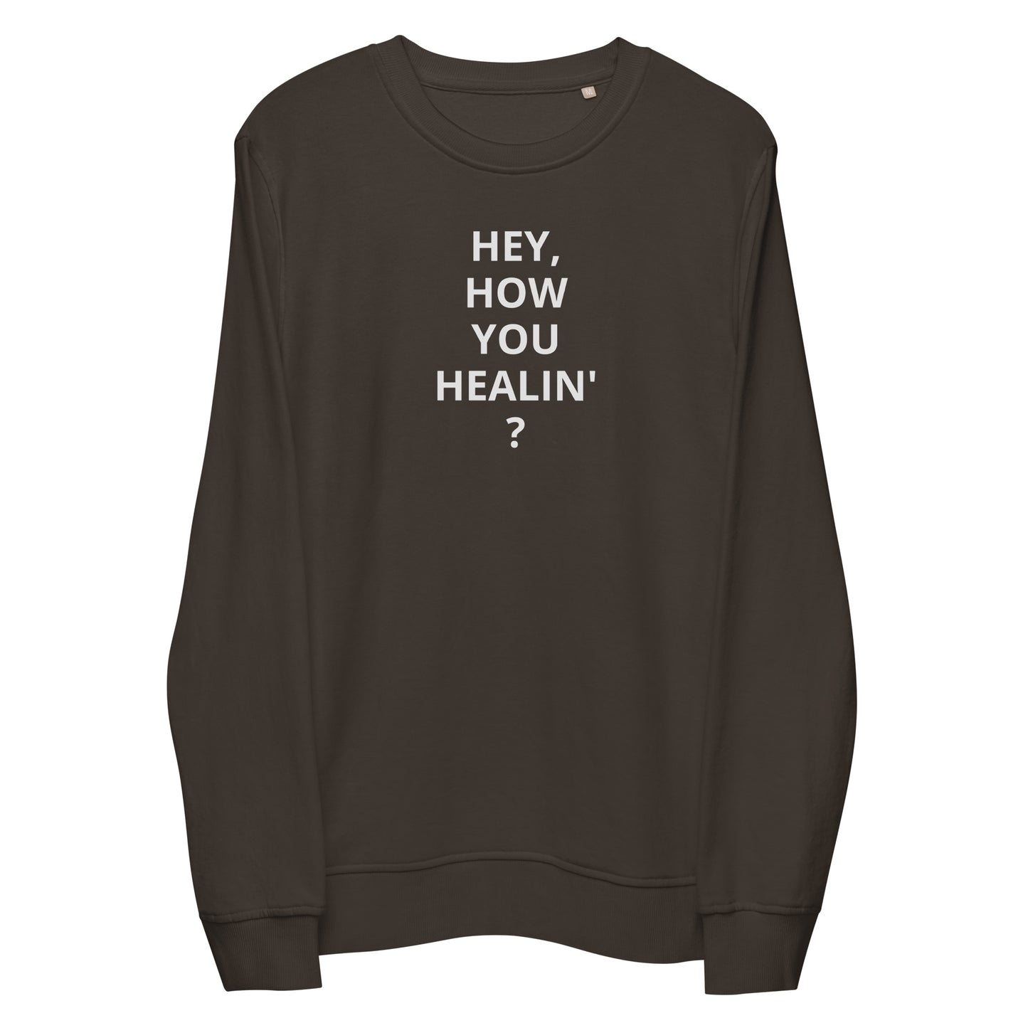 "HEY, HOW YOU HEALIN'?" sweatshirt